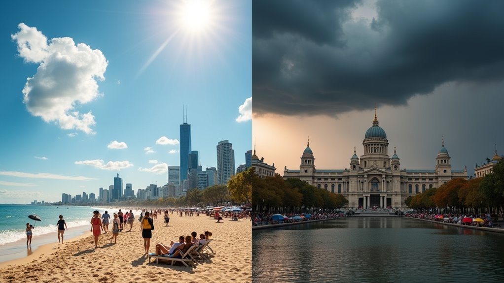 sunshine mild winters variable