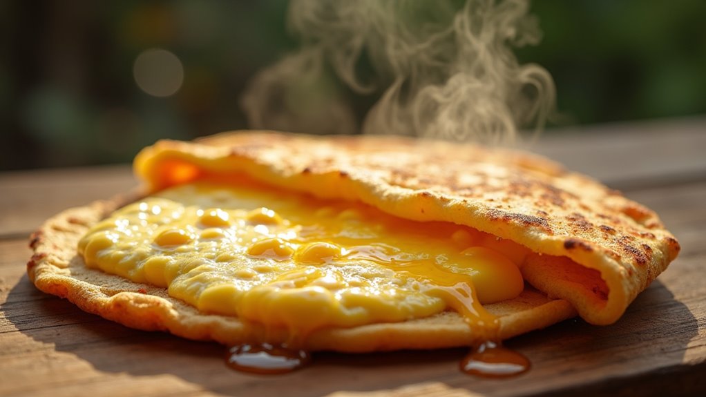 sweet corn pancakes with cheese