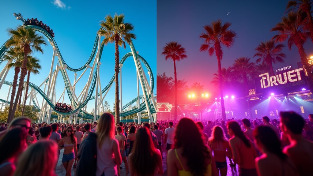 theme parks nightlife excursions