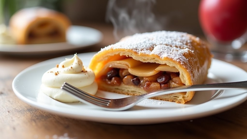 thin flaky apple filled pastry
