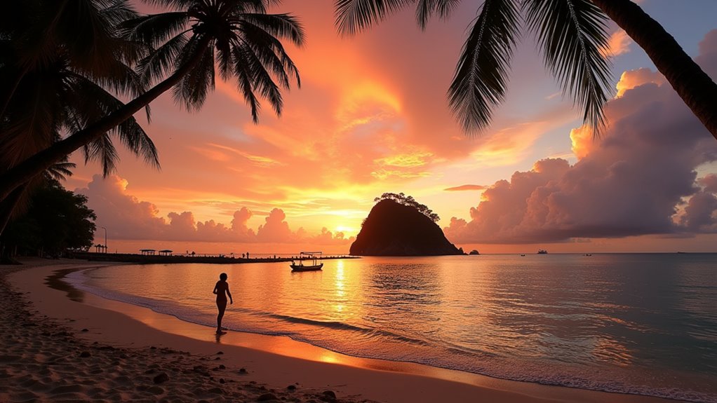 tranquil sunset at koh ma