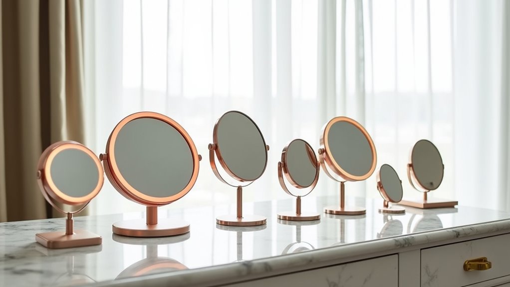 travel mirror with lighting
