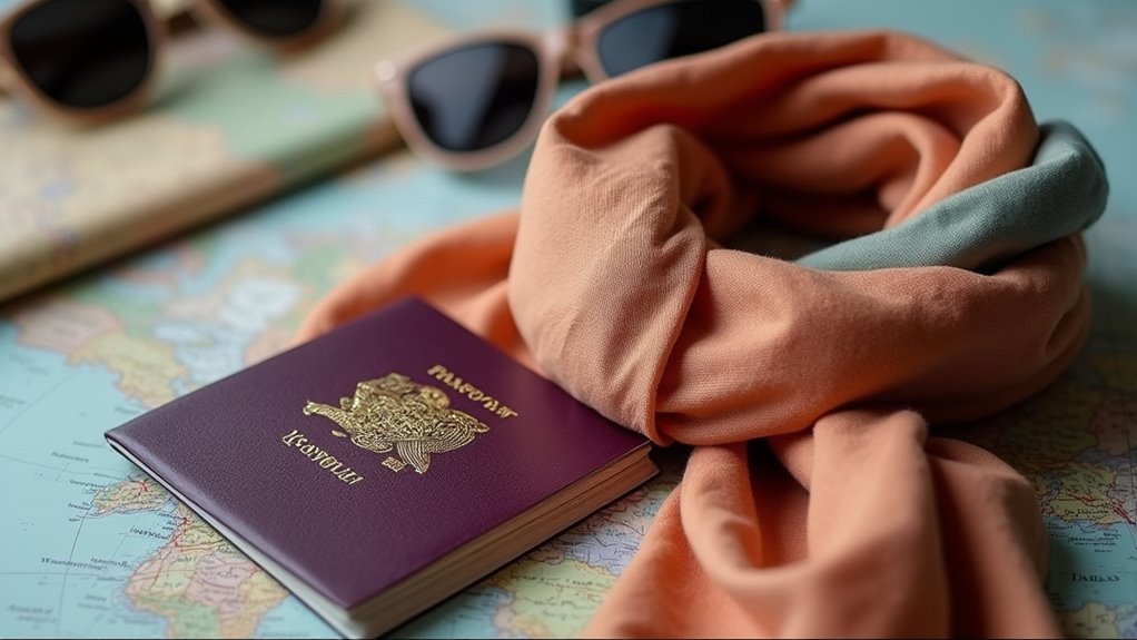 travel scarves with hidden pockets