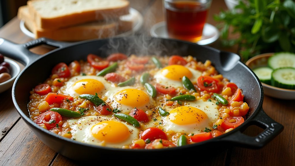 turkish eggs with vegetables