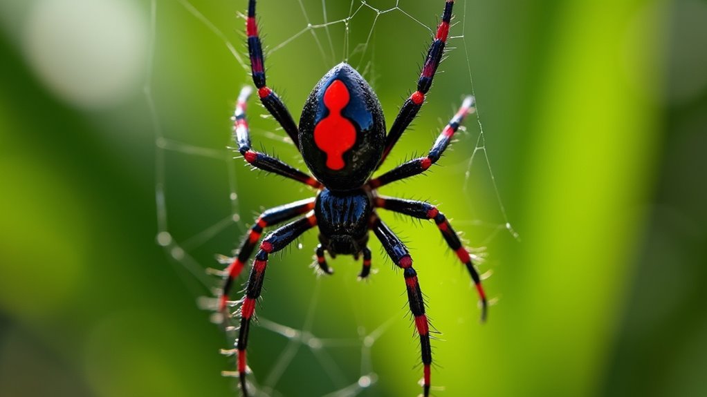 venomous black widow spiders