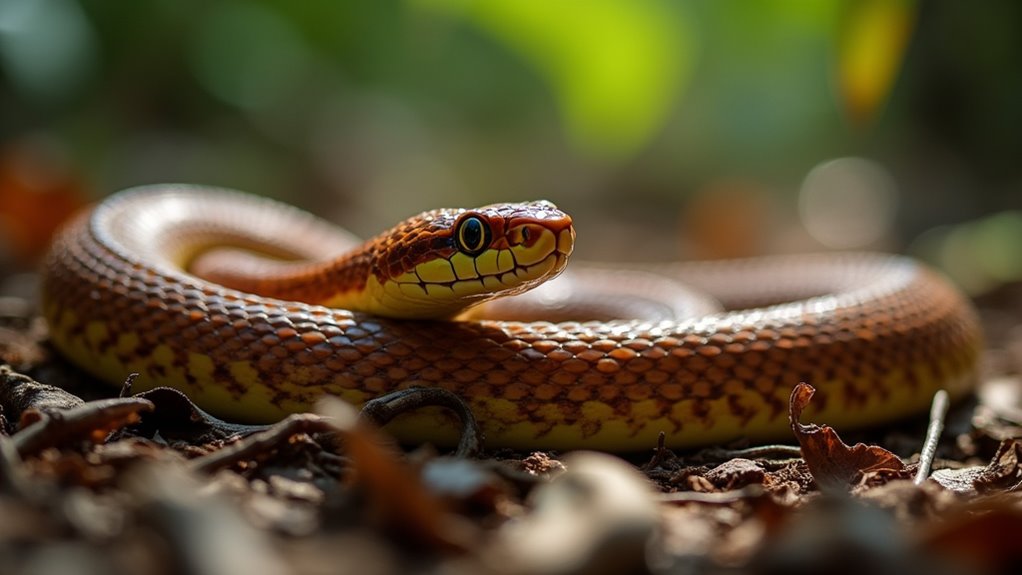 venomous camouflaged ground dwelling snake