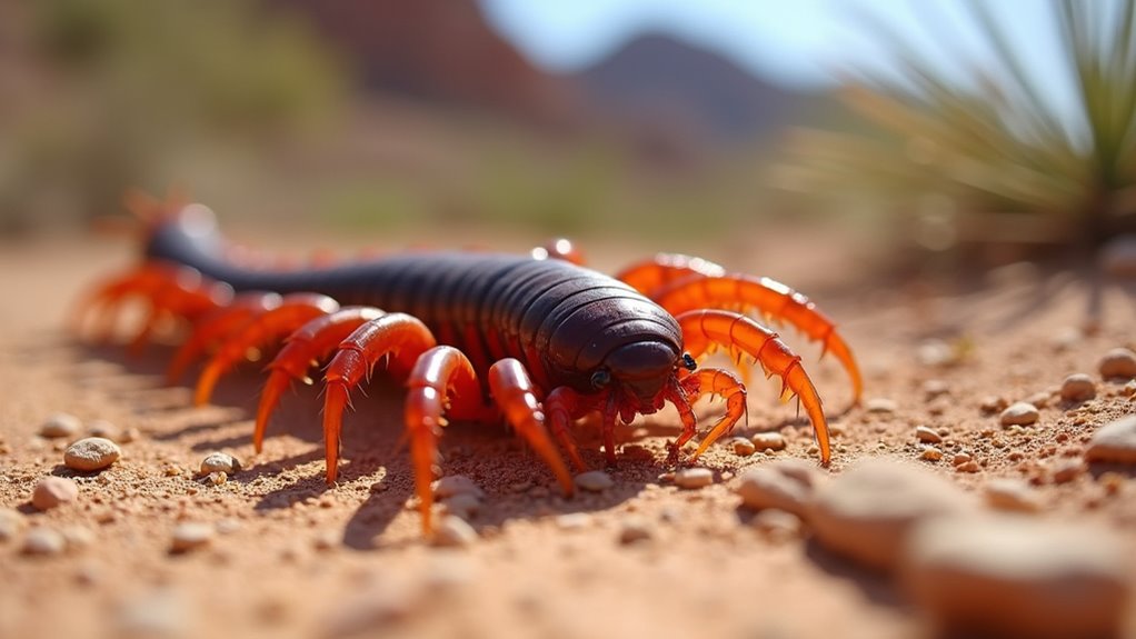 venomous desert centipede threat