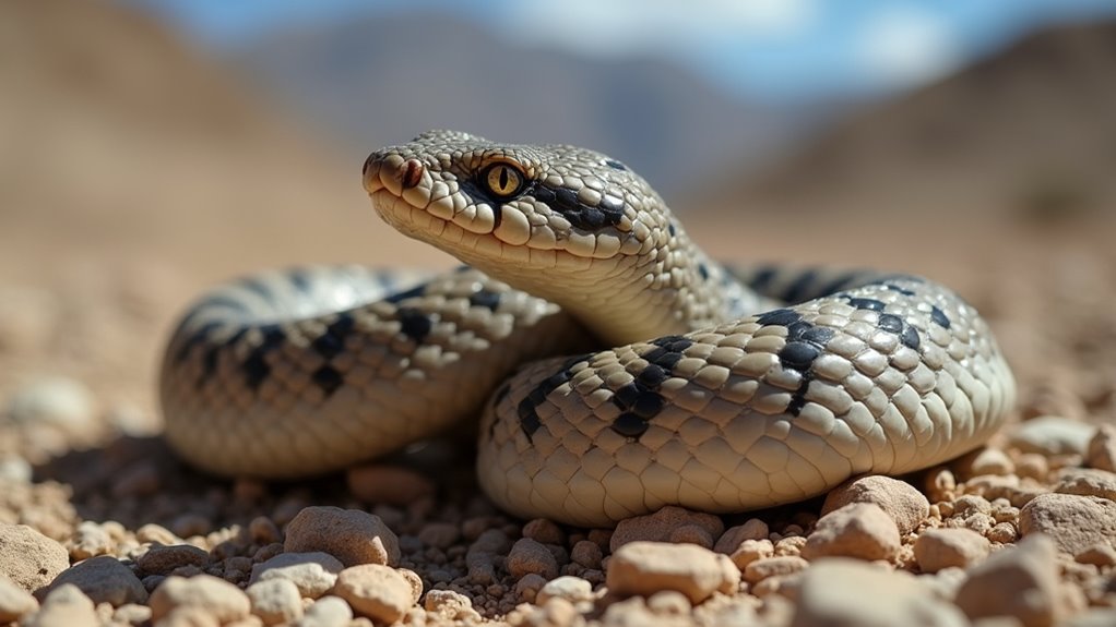 venomous viper with aggressive defense