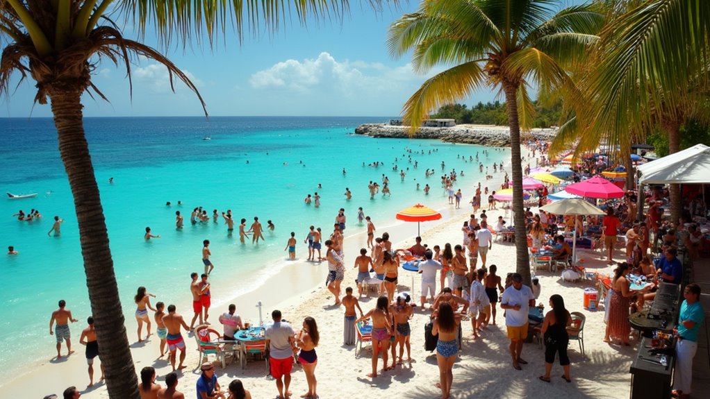 vibrant beach club experience