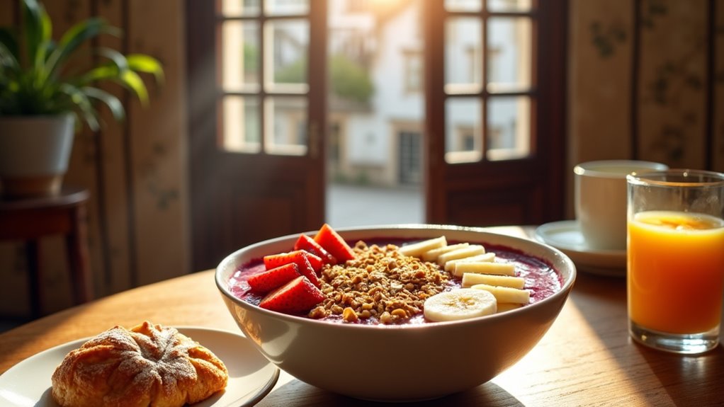 vibrant healthy breakfast spot
