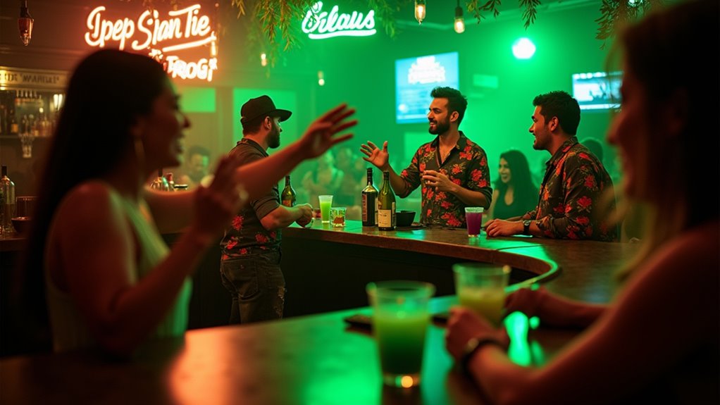 vibrant nightlife with entertainment
