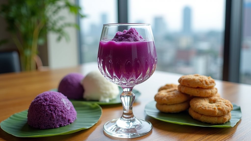 vibrant ube filipino desserts