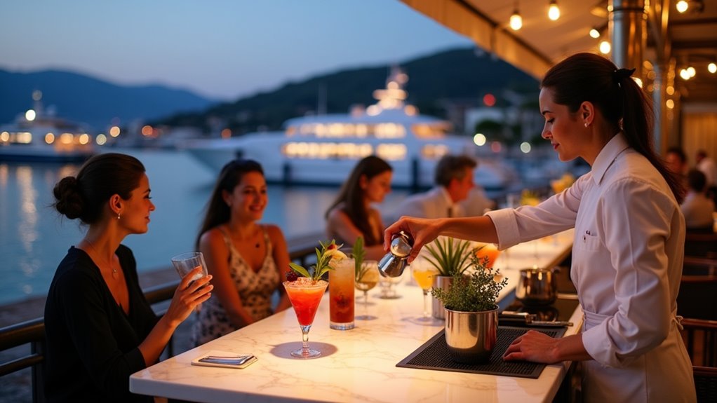 yachting nightlife elegance harbor