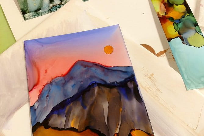Alcohol Ink Landscape Art Class in Estes Park - Who Will Love This?
