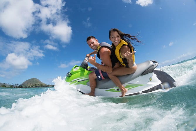 Jet Ski Ride Maunalua Bay. Tandem-2 people ride-price per person - FAQs