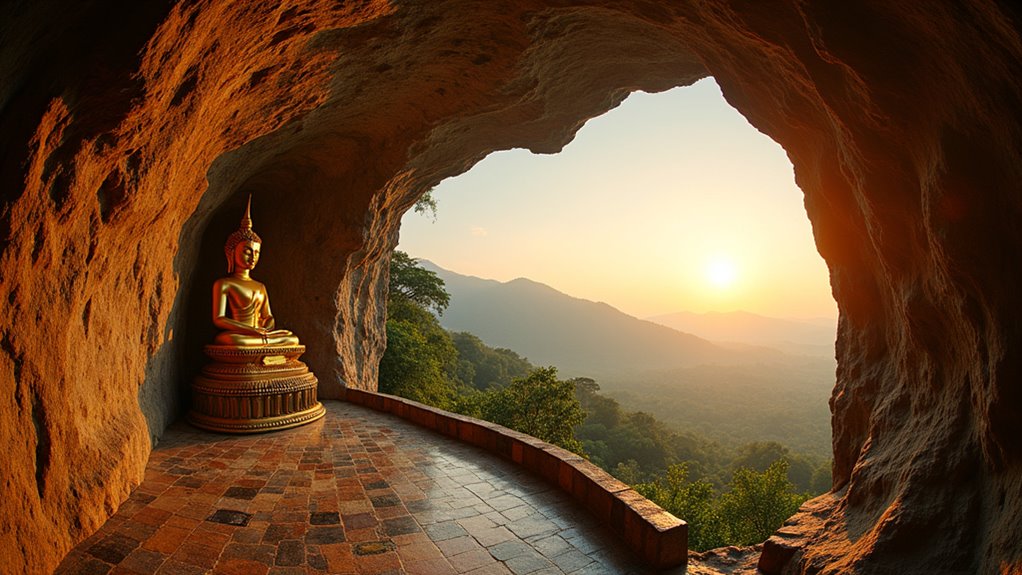 ancient cave buddhist sanctuary