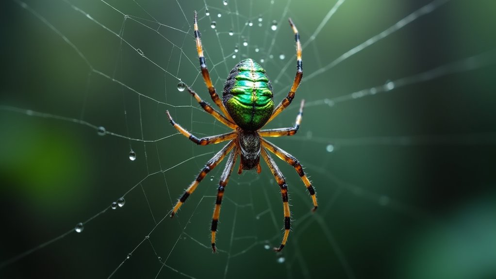 pear shaped colorful web building