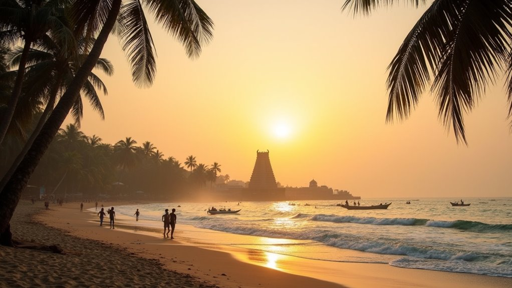 sacred beaches with temples