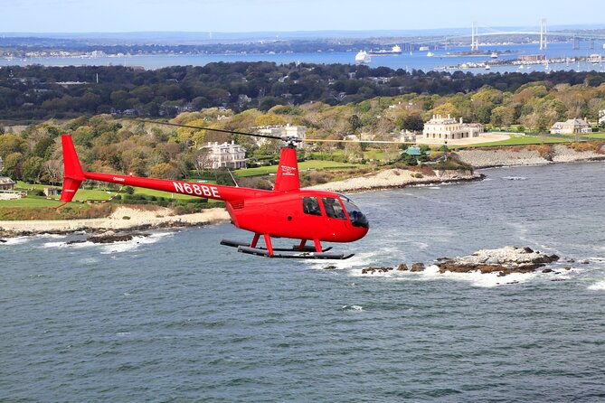 Scenic Tour of Newport, RI By Helicopter - 3 person Mansion Tour - Key Points