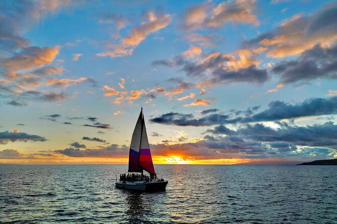Sunset Sail on a Small Charming Hawaiian Catamaran Maalaea Harbor - Key Points