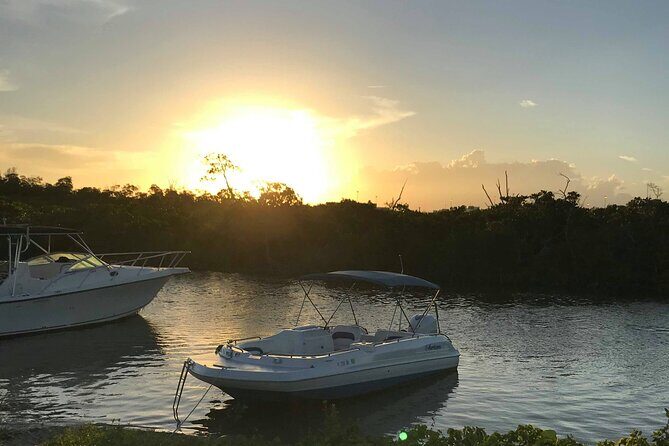 Cruise on a 21 Luxury Deck Boat Choice of Tour Sandbars Watermat - Sandbars, Watermat, and Games