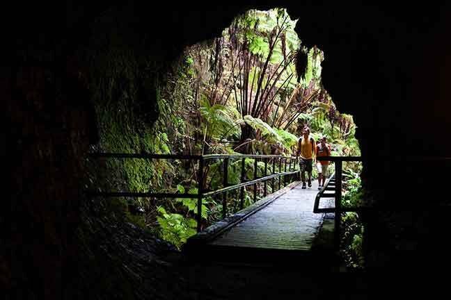 From Oahu: Big Island Volcano Adventure - Walking Through the Nhuku Lava Tube