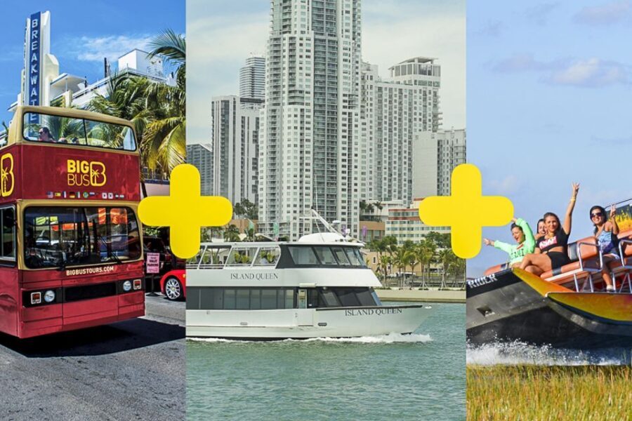 Miami: Everglades Experience, Bay Cruise & Open-top Bus Tour - Detailed Breakdown of the Itinerary