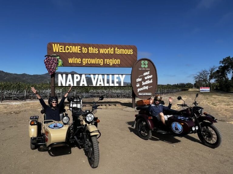 Napa Valley: Napa Valley Guided Sidecar Tour with 3 Wineries - What We Love About This Tour