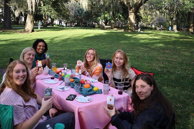 Paint Tiny Canvases in Forsyth Park - Artwork and Material Details