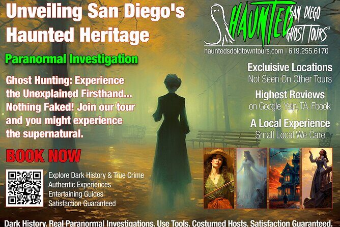 Paranormal Investigation History & Ghost Tour Old Town San Diego - What Reviewers Say