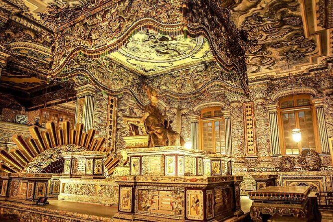 Hue Tombs Tour by Bike & Dragon Boat Cruise on Perfume River - The Varied Architecture of Khai Dinh’s Tomb