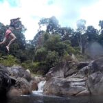Magical River Trek - Reaching the Waterfall: A Tropical Oasis