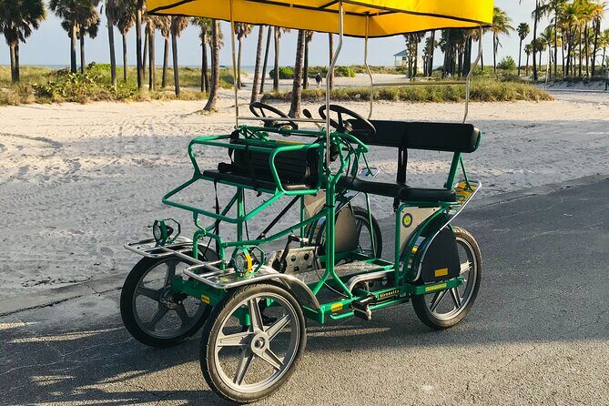 Single Quadricycle Rental at Crandon Park - The Route and Stops