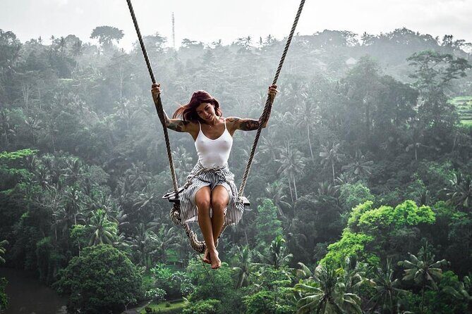 Ubud waterfall, rice terraces, and swing explore - The Experience of Guides and Transportation