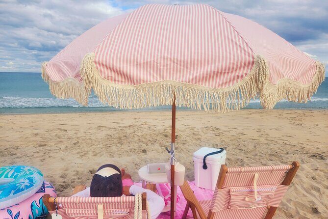West Palm Beach Day: Umbrella, Chairs, Yeti, JBL Speaker, Towels+ - What the Experience Looks Like