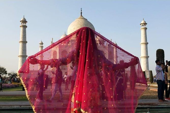 Agra City Tour from Delhi in 2nd A/C Train Coach - Arriving in Agra: The Iconic Taj Mahal