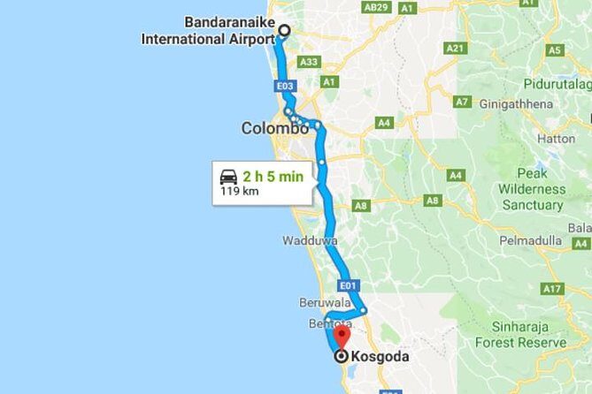 Colombo Airport (CMB-BIA) Taxi Transfer to Kosgoda Hotels - The Sum Up