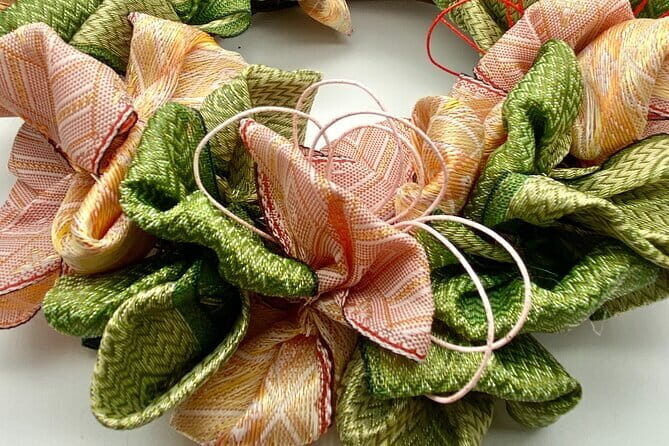 Handmade wreath experience using tatami mat edges in Tokyo - The Sum Up