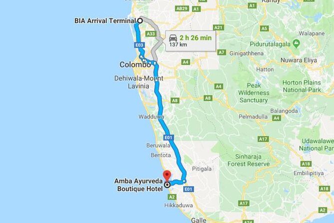 Private Taxi from Sri Lanka Airport (CMB-BIA) to Amba Ayurveda, Balapitiya - FAQs