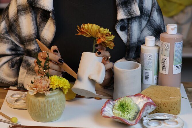 Barcelona Pottery Workshop with Wine - The Creative Process and Final Touches