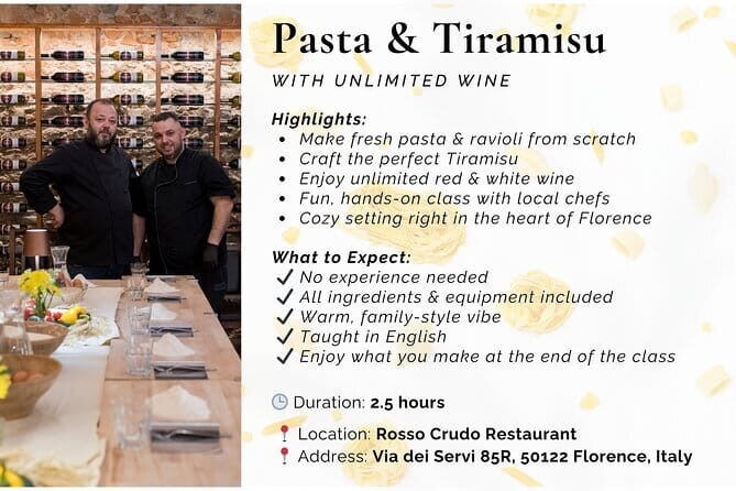 Florence Handmade Pasta Lessons, No Limit Wine, Tiramisu - Why This Tour Fits Certain Travelers Best