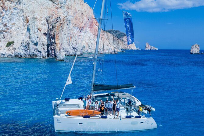 Full-Day Small-Group Cruise in Milos & Poliegos with Lunch - First Stop: Kalogries Beach – A Natural Pool