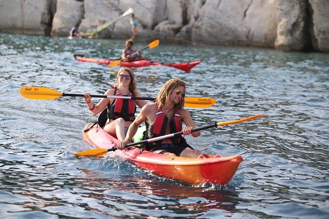 Half-Day Split Sea Kayak Adventure - The Cliffs and Cliff Jumping