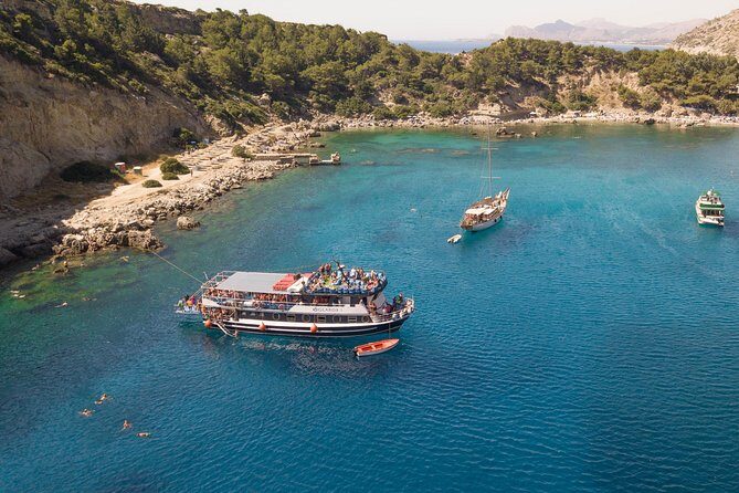 Lindos Day Cruise from Rhodes Town with Swimming stops and Hotel Transfers - First Swimming Stop: Anthony Quinn Bay