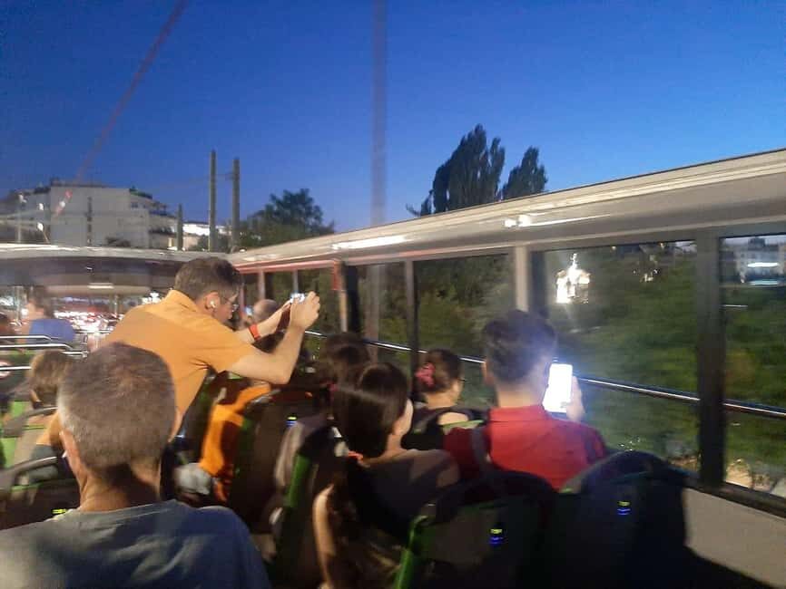 Athens panoramic tour by night with open double decker bus - Key Points