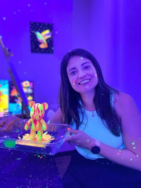 Barcelona: Bear-brick Fluorescent Painting | Wine and Art - Who Will Love This Experience?