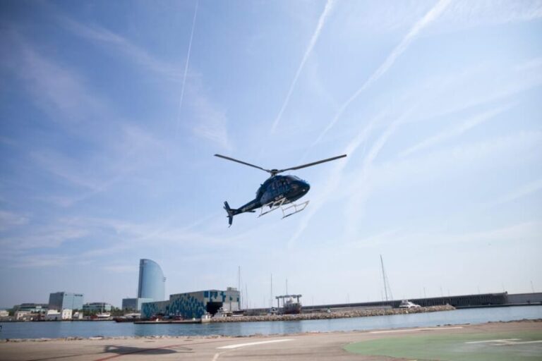 Barcelona: Boat Trip and Panoramic Helicopter Flight - Transitioning to the Marina