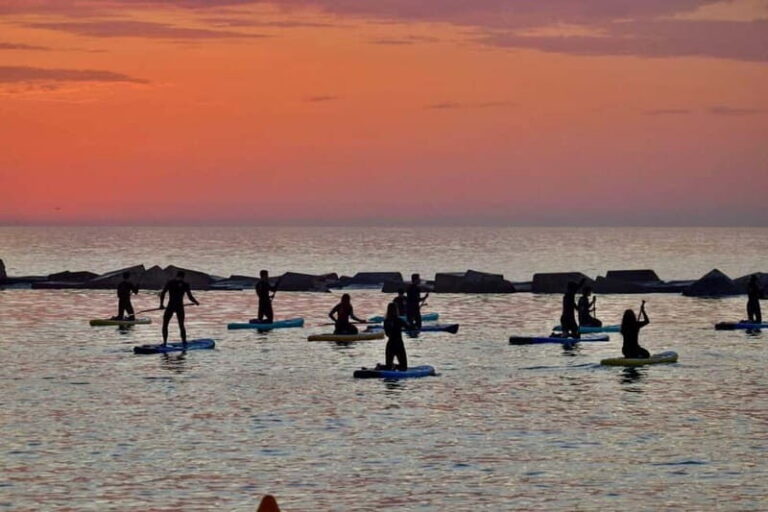 Barcelona: Paddleboarding at Sunrise. Includes: instructor, photos, equipment - The Value of the Experience