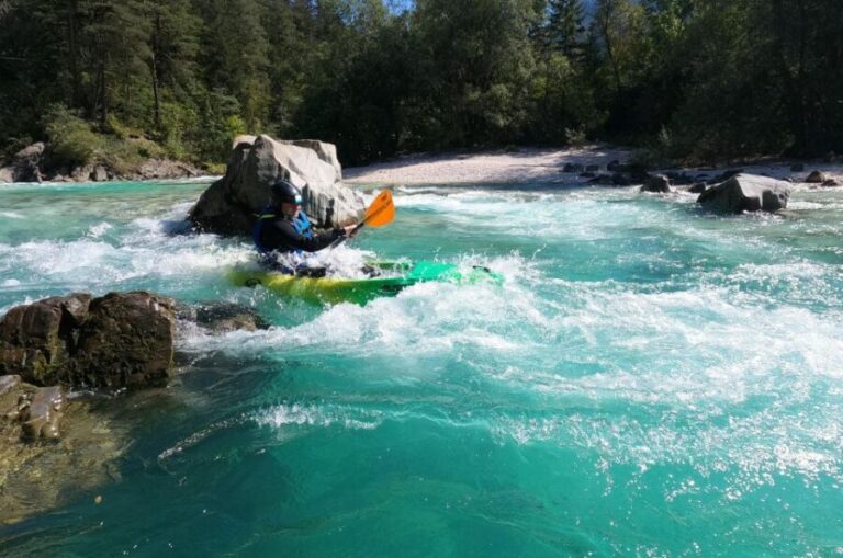 Bovec: Iconic Sit-on-Top Kayak Tour on Soa River +FREEphoto - The Itinerary in Detail