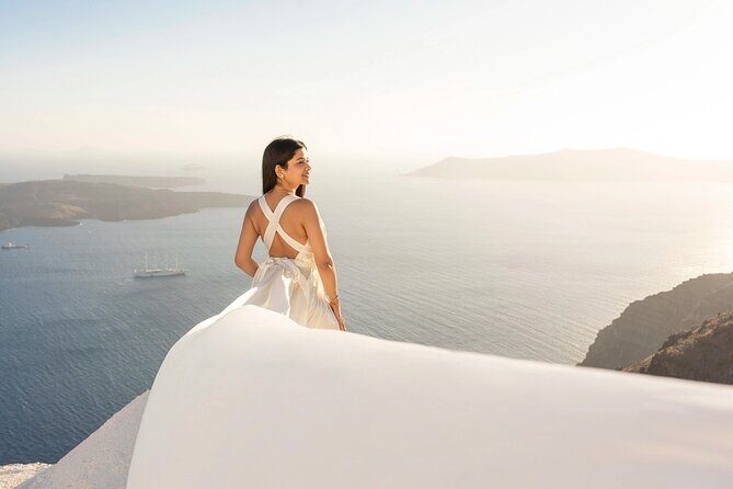 Set out on a Flying Dress Photoshoot in Santorini - The Photoshoot Itself